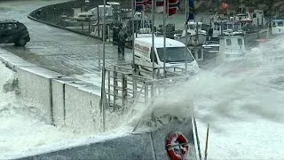 Storm Urd lashes Scandinavian coast