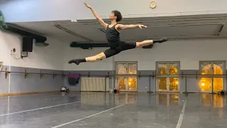 Practicing a variation of the Prince's Friend from swan lake, choreographed by Mr. Vladimir Malakhov