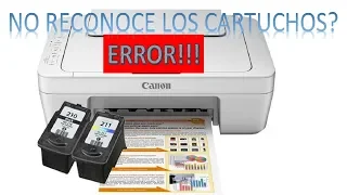 Reset niveles de tinta CANON series M | hacer que reconozca los cartuchos