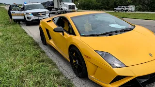 ILLINOIS STATE POLICE PULL LAMBORGHINI OVER...