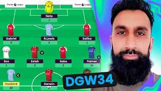 BEST DGW34 PICKS! | FPL Salah's Team Reveal | Double Gameweek 34 | Fantasy Premier League 2023/24