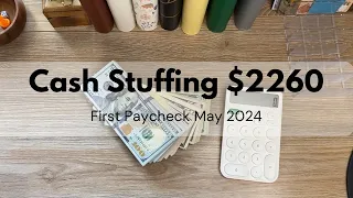 Cash Stuffing $2260 | My Raise Kicked In! | May 2024