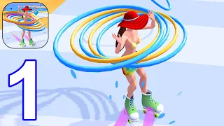 Hula Hoop Race - Gameplay Walkthrough Part 1 Level 1 - 8 All Levels (Android, iOS)