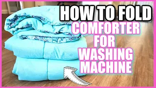 HOW TO FOLD BLANKET IN WASHING MACHINE | WASHING COMFORTER AT HOME