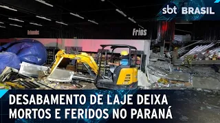 Desabamento de laje de supermercado deixa 3 mortos e 12 feridos no Paraná | SBT Brasil (23/03/2024)