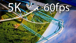 Alpengeist front seat on-ride 5K POV @60fps Busch Gardens Williamsburg