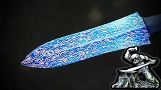 Blue Damascus Steel from chain armor (butcher gloves)