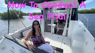 How To Conduct a Sea Trial using my 2023 Jeanneau NC 795 S2