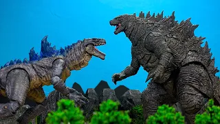 LEGENDARY GODZILLA VS ZILLA an epic battle Stop Motion