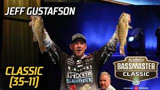 Jeff Gustafson leads Day 2 of the 2023 Bassmaster Classic with 35 pounds, 11 ounces