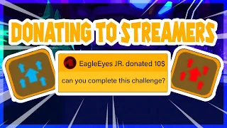 Donating to Dungeon Quest streamers if they can complete this challenge! ROBLOX