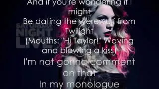 Monologue Song - Taylor Swift Lyrics