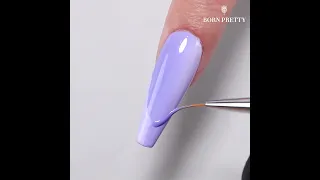 Lilac French Marble Nail Art BORN PRETTY