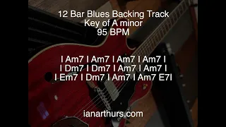 12 Bar Blues in A minor - Backing Track - 95 bpm