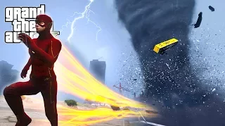 FLASH VS TORNADO - INSANE TORNADO DESTROYS LOS SANTOS - GTA 5 END OF LOS SANTOS MOD