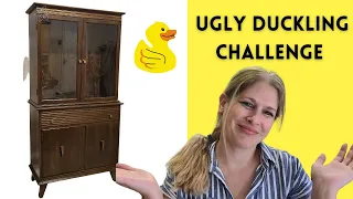 Mid Century Modern Cabinet Furniture Flip | Cabinet Makeover | Ugly Duckling Challenge