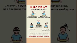 Принаки инсульта #инсульт  #полезнознать  #полезныесоветы  #здоровье