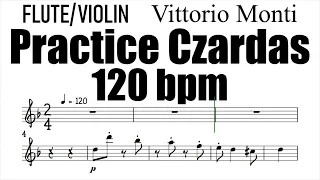 Czardas Allegro Part 120 bpm Flute Violin Sheet Music Backing Track Play Along Partitura