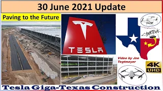 Tesla Gigafactory Texas 30 June 2021 Cyber Truck & Model Y Factory Construction Update (07:45AM)