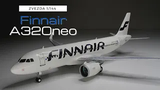 Zvezda 1/144 Finnair Airbus A320neo speed build.
