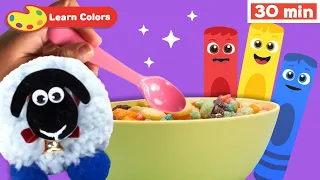 Color Crew Magic - Learn Colors | Educational Video | Yarn Sheep | Cereal & More | Drawing For Kids