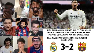 EL CLASICO!! BARCA AND MADRID Fans Reaction to REAL MADRID 3-2 BARCELONA | LALIGA GW 32 | 22-04-2024