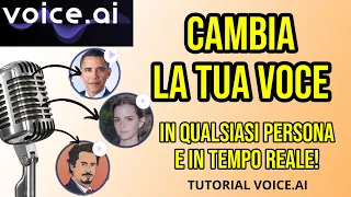 CAMBIA VOCE (anche in tempo reale!) CON L'INTELLIGENZA ARTIFICIALE - Tutorial Voice.ai