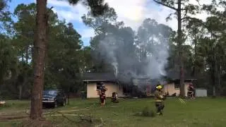 Firefighter respond to house fire in Golden Gate Estates
