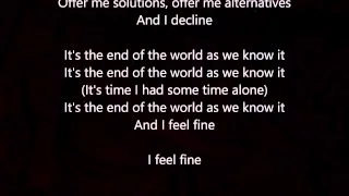 R.E.M. -  It's the End of the World as we Know It - Lyrics Scrolling