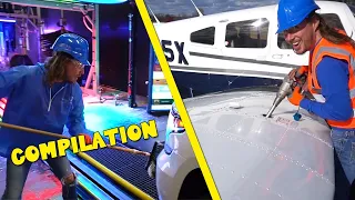 Airplane for Kids | Carwash fun for Kids | Handyman Hal Fun Videos for Kids