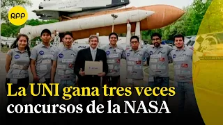 La UNI es la única universidad en el mundo en ganar tres veces concursos de la NASA