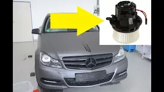 Mercedes W204 Blower Motor Replacement Replacement/Removal  C-Class