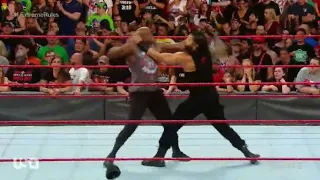 Roman Reigns vs Bobby Lashley Full Brawl - WWE Raw