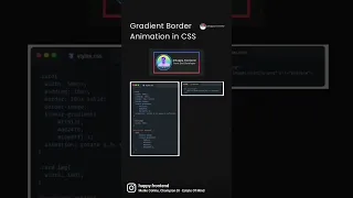 Gradient Border Animation in CSS