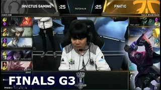 FNC vs IG Game 3 | Grand Final S8 LoL Worlds 2018 | Fnatic vs Invictus Gaming G3