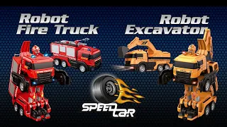 Speedcar - Robot Fire Truck and Robot Excavator (41526/27)