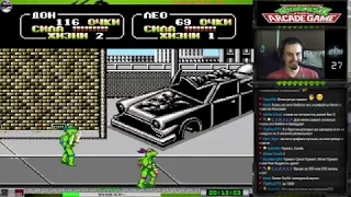 Teenage Mutant Ninja Turtles 2 прохождение | Игра на (Dendy, Nes, Famicom, 8 bit) 1990 Стрим [RUS]