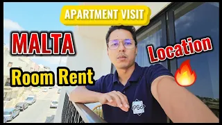 MALTA 🇲🇹  Room Rent 💶 Apartment Visit 🏠 Location