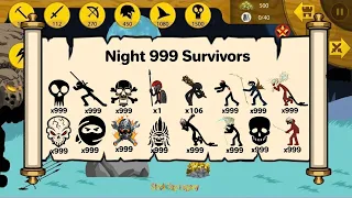 EXTREME NIGHT LEVEL 999 | Night 999 Survivors Unlock Full x999 Items | Stick War Legacy Mod Update