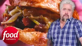 Guy Eats "One Of The Most REMARKABLE Burgers" He Has Ever Had | Diners, Drive-Ins & Dives