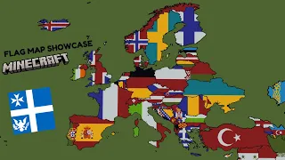 MC Atlas Minecraft World Flag Map Showcase (Part 1: Europe)