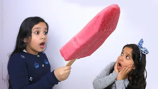 شفا تحاول تأخذ الايسكريم من ماما !!!!! Pink Ice Cream Shfa Story