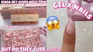 TRYING KIARA SKY NEW COVER GELLY TIPS | PRE COLORED NAILS | QUICK & EASY SOFT GEL EXTENSIONS AT HOME