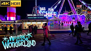 🎡 Winter Wonderland Walk 2022 🎡 - Central London Walking Tour [4K HDR]