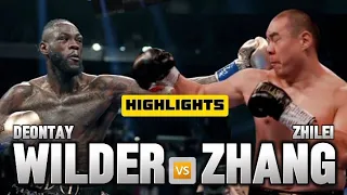 DEONTAY WILDER VS ZHILEI ZHANG HIGHLIGHTS KNOCKOUT