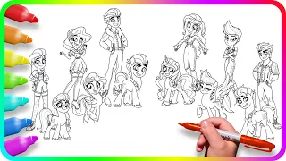 Coloring Pages MY LITTLE PONY. How to color My Little Pony. MLP Coloring. Easy Drawing Tutorial Art