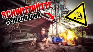 24H BIWAK - Schwitzhütte selber bauen - Bushcraft Survival Projekt - Overnighter Übernachtung