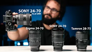 ULTIMATE Sony Lens Comparison // Sony 24-70 F2.8 GM II VS Sigma 24-70 VS Tamron 28-75 VS Sony 24-70