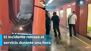 Muleta cae a las vías de la estación Doctores del Metro y provoca corto circuito