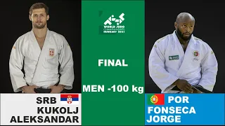 Final: KUKOLJ Aleksandar (SRB) vs FONSECA Jorge (POR) Judo World Championships 2021